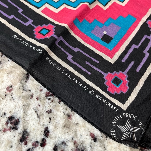🖤💙🩷 Vintage Wamcraft Cotton Bandana - Picture 2 of 4